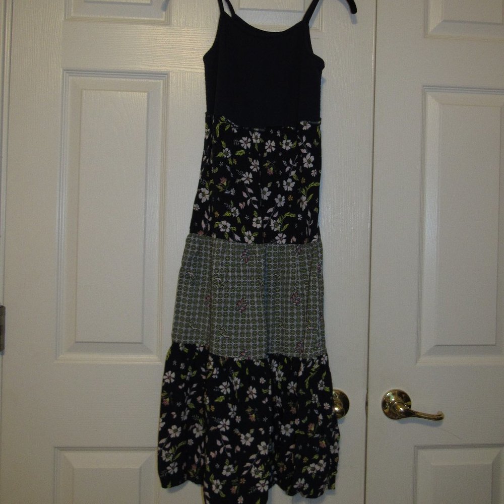 Xhilaration M(7/8) Girls Navy/Floral Summer Dress